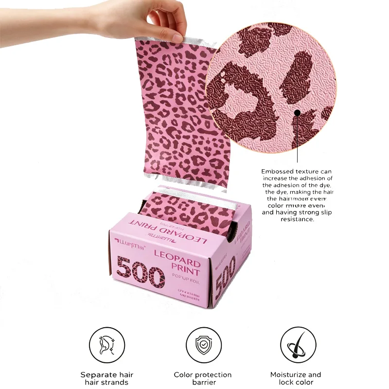 Leopard Print Hair Foil Sheets for Coloring