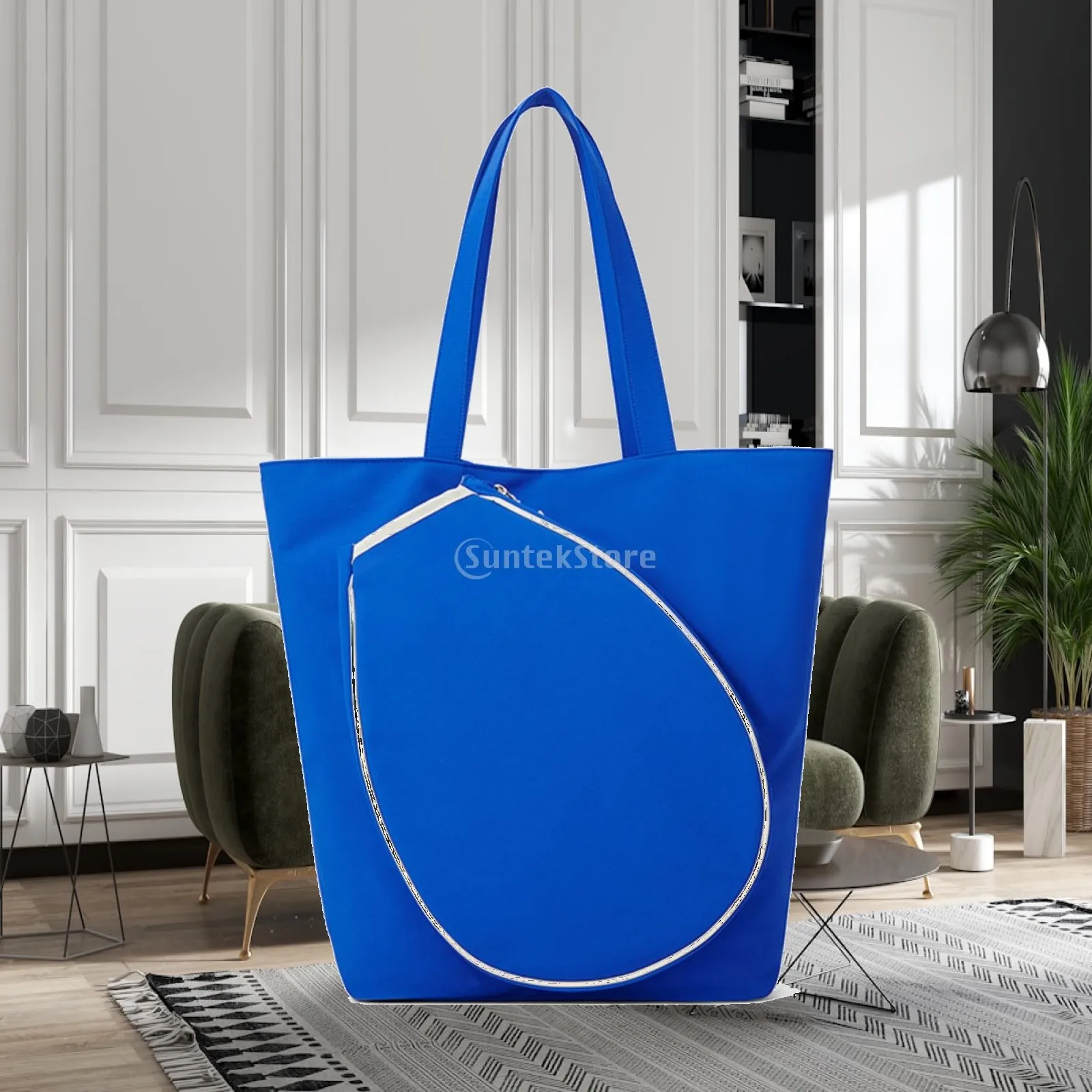 Tennis Tote with Racket Pocket Customizable Sports Tote Bag Tennis Racket Bag Stylish Long-Lasting for Commuters, Gym, Badminton