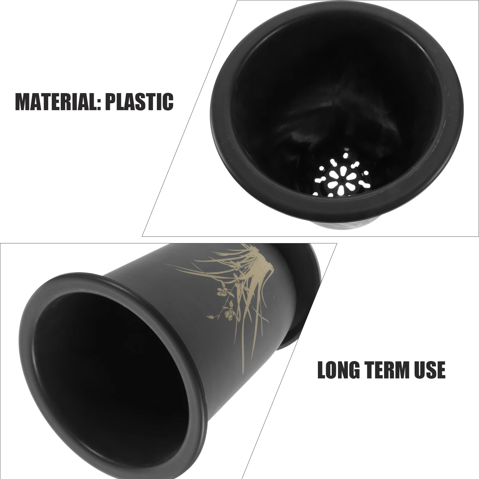 

1Set Orchid Plant Pot Simple Design Durable Flower Holder for Home Garden Office Use Purple Flower Pot Plant Holder