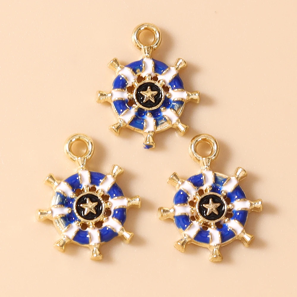 Leslie 20 Stück Charms, 12 x 15 mm, niedliche bunte Segelboot-Ruder-Anhänger für DIY-Ohrringe, Armbänder, handgefertigte Schmuckherstellung, Kunsthandwerk – Detail 6
