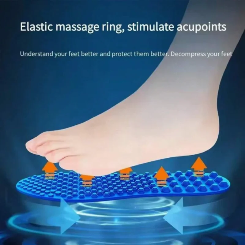 2pairs-Pressure Point Massage Shoe Insoles Unisex Soft Comfortable for Sports And Casual Shoes Foot Fatigue Relief