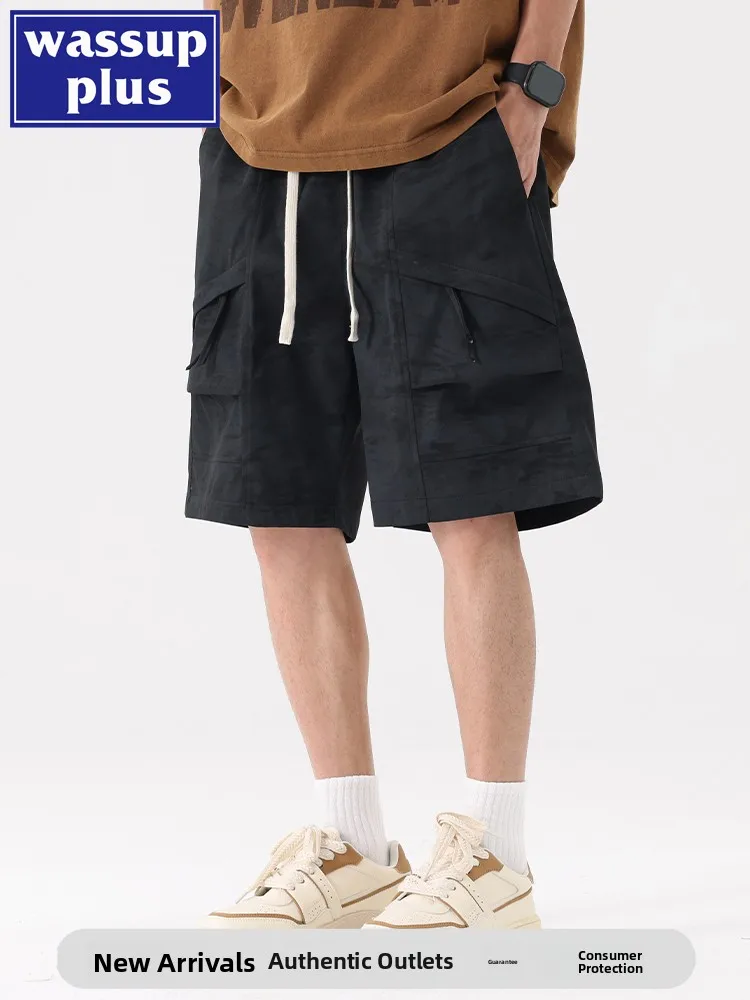 

Wassup plus American Sle Casual Workwear orts Men's Loose Fit Qui Dry Sport Five-Quarter Length Summer orts