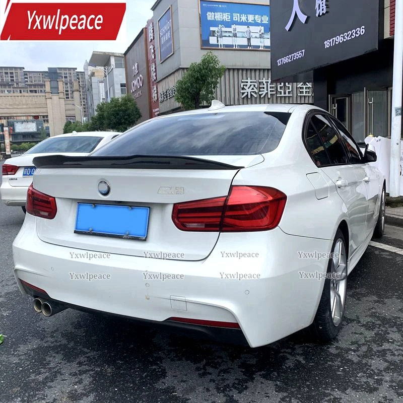 

Для BMW 3 серии F30 2013 2014 2015 2016 17 2018 спойлер Psm стиль ABS пластик углеродное волокно вид задний Багажник крыло автомобильные аксессуары