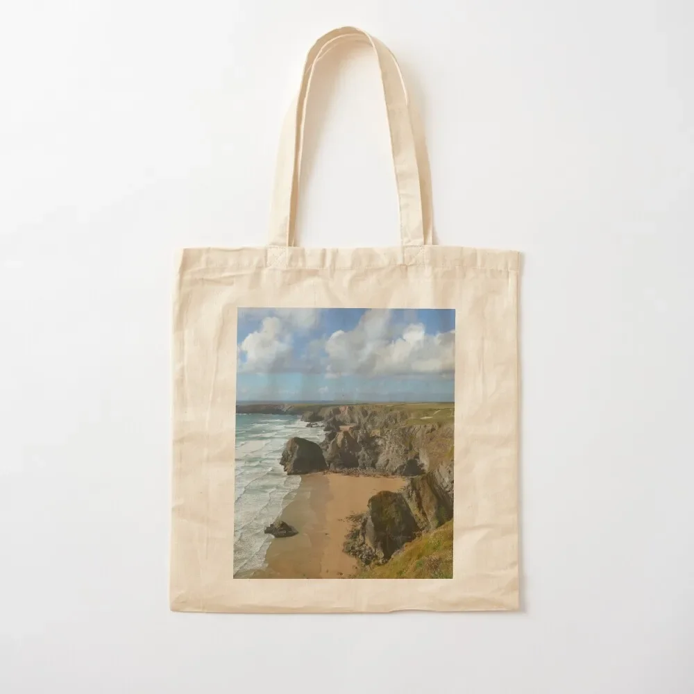 

Bedruthan Steps, Cornwall Tote Bag Customizable tote bag Women's handbag women bag