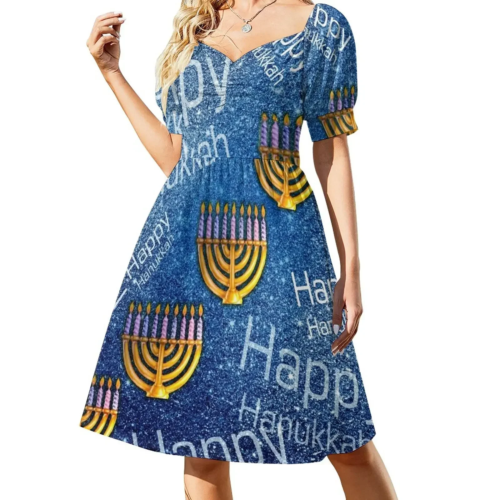 

Happy, Happy Hanukkah Pattern Sleeveless Dress birthday dress for women luxury 2025 summer clothes for women Dress