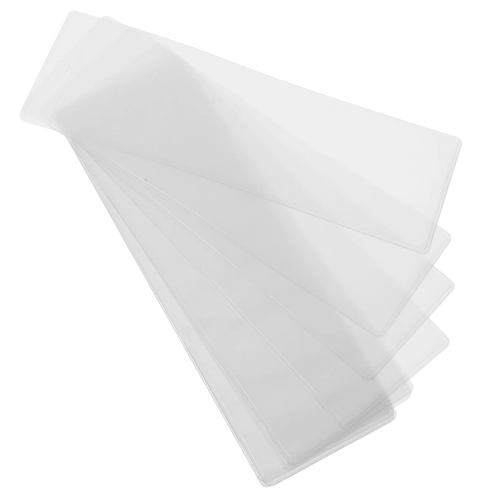 

10pcs Bookmark Cover Holders Clear Pvc Sleeves Blank Supplies Lightweight Display Office Accessory Protective Packaging