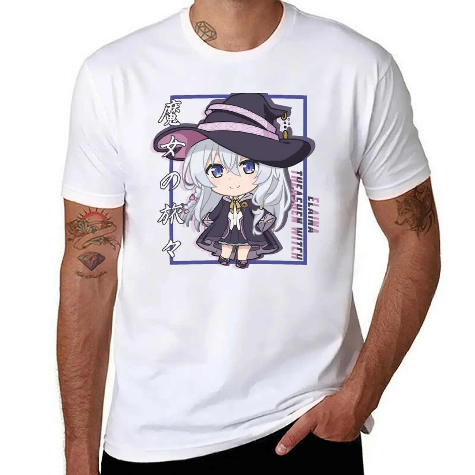 

Wandering Witch: The Journey of Elaina T-Shirt man t shirt designer t shirts for man pack white T-Shirt
