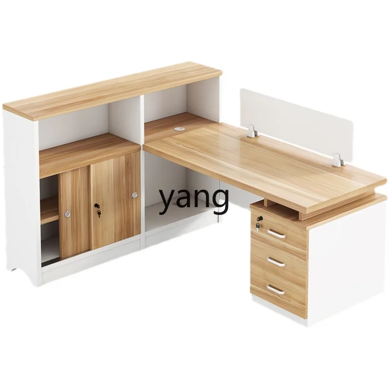 LH bureau et chaise combinaison siège de carte cloison écran siège du personnel double bureau de finance