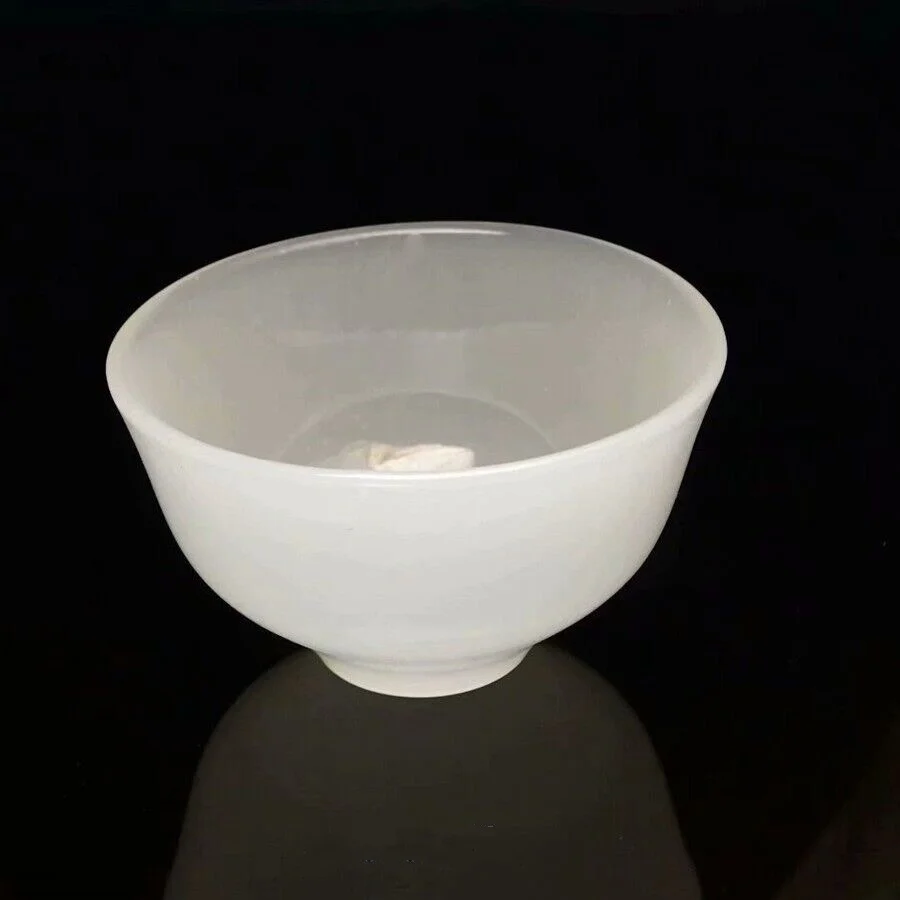 Handicraft Natural Jade White Jade Handmade Work Teacup Wine Cup Nice Art Work