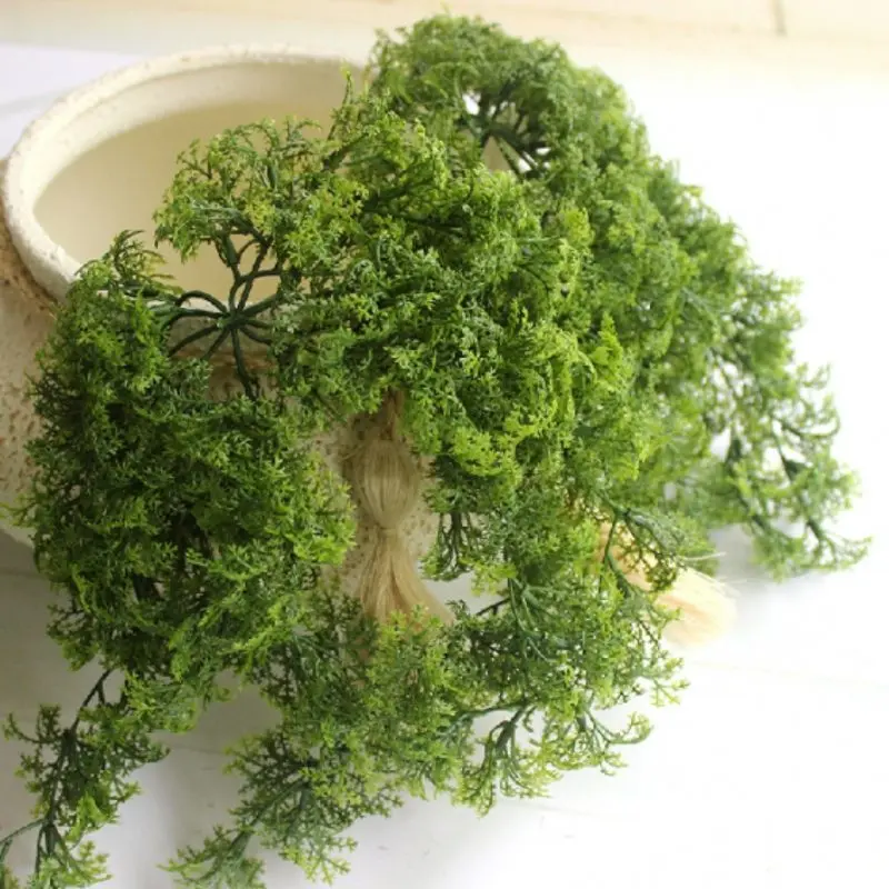 8 - 10 Branch Plastic Artificial Moss Plant Hanging Grass Wedding Home Decor