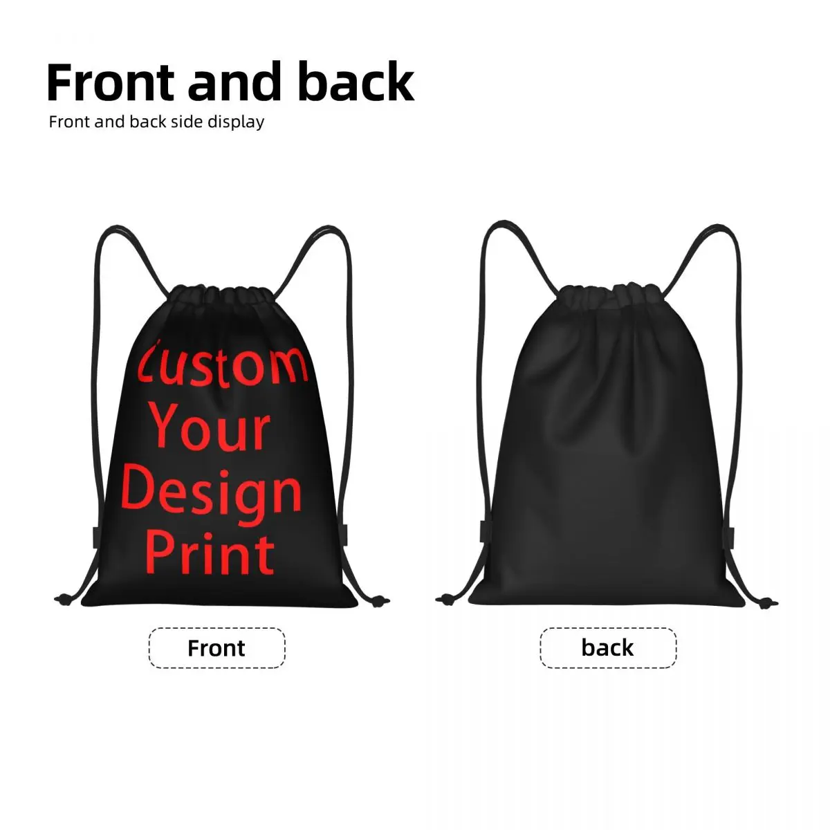 Custom Custom Your Design Drawstring Bag for Shopping Yoga Backpacks Men Women Customized Logo Printed Sports Gym Sackpack