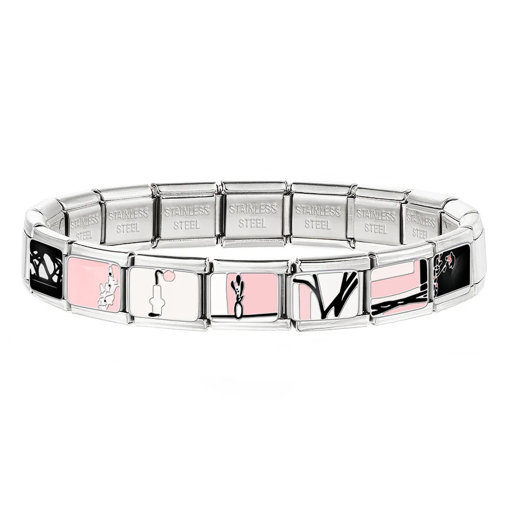 1 Stück Modisches Original-Design Vasenfigur Blütenblattmuster Charms Italienischer Edelstahl-Anhänger passend für 9mm Armbänder Schmuckherstellung DIY – Detail 2