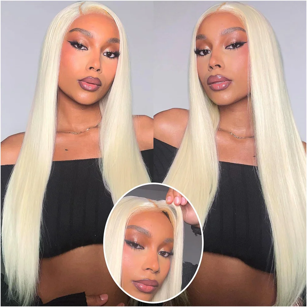 

30 Inch 613 Human Hair Wig Brazilian 13x6 HD Lace Frontal Wig Straight Human Hair Wigs Color Honey Blonde Human Lace Front Wigs