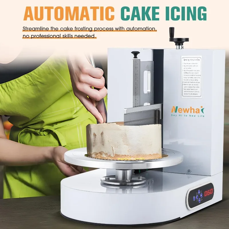 Electric Cake Decorating Machine 110V Automatic Butter Cream Spreading Smoothing Machine 4-12 inch Cakes Commercial Cake