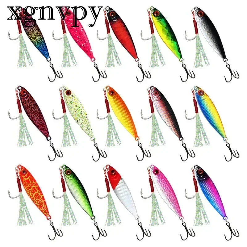 xgnvpy Long distance casting Ya iron plate lead fish fast drawing small iron plate mackerel fake bait for sea fishing