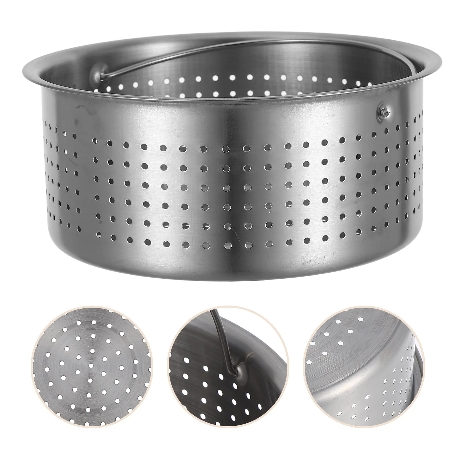 

Stainless Steel Rice Cooker Steamer Basket 16.2cm Handle Multi Function Food Steamer Insert Cooking Rice Vegetables Seafood