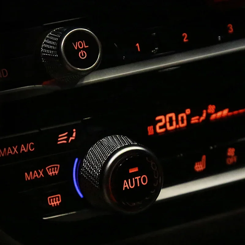Crystal Car Volume Air Conditioning Knobs Audio Control Button Knob Cover Trim For BMW MGU 1 2 3 4 5 6 7 8 X3 X4 X5 X6 X7 Series
