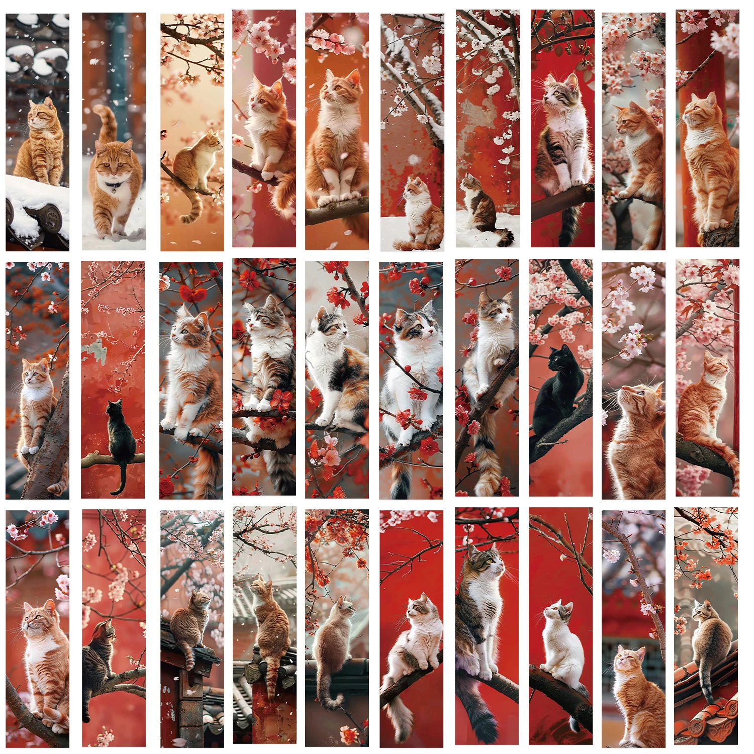 30 Stuks Cartoon Schattige Meme Katten Bladwijzers Lezen Pagina 'S Boek Markeringen Kaart Student Levert Geschenken Kawaii Dieren Bookmark ﻿