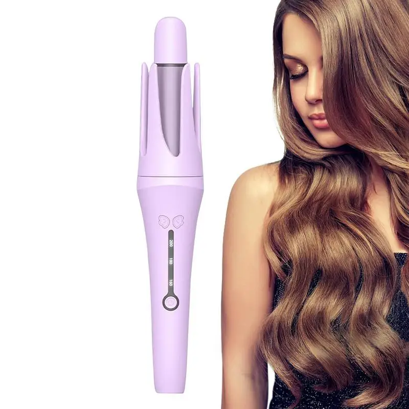 Adjustable Hair Curler Rotating Curling Iron Portable Curling Wand With Fast Heating And Double Slot Design Hair Friendly