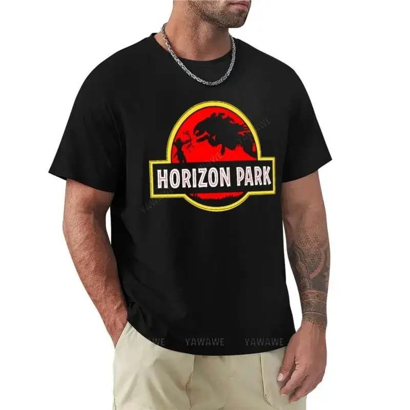 t-shirt men cotton Horizon Park Art Horizon Zero Dawn Game T-Shirt short cute tops oversized t shirt men summer t-shirt for man