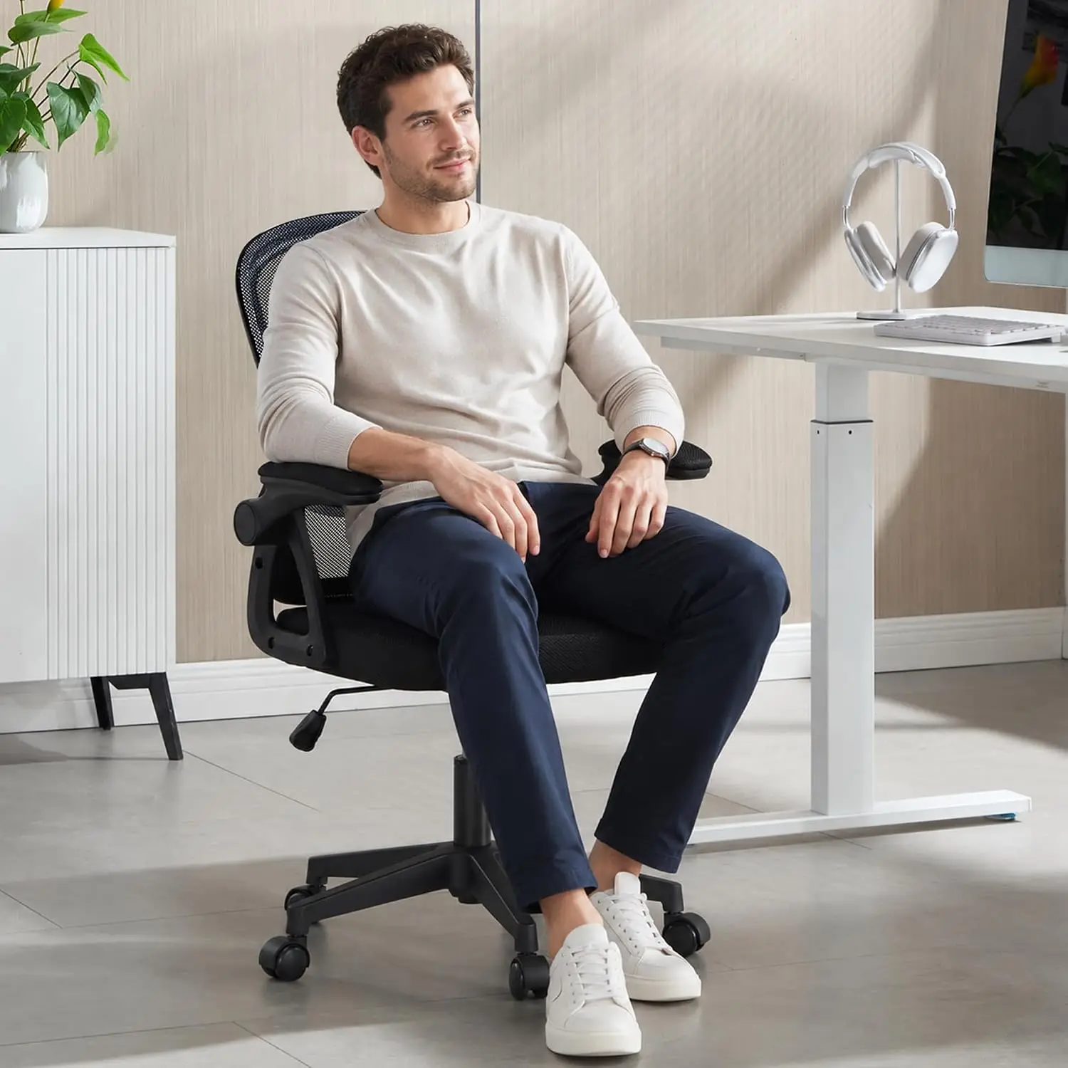 Ergonomic High Back Mesh Office Desk Chair With Lumbar Support, Customized
