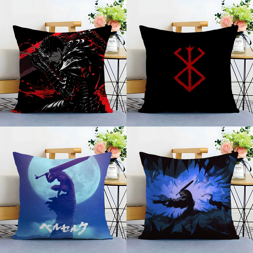 Japanese Anime B-Berserk Pillow Case Plush Fabric Soft  Pillowcase Double Sided Print Cushion Cover Household Gifts