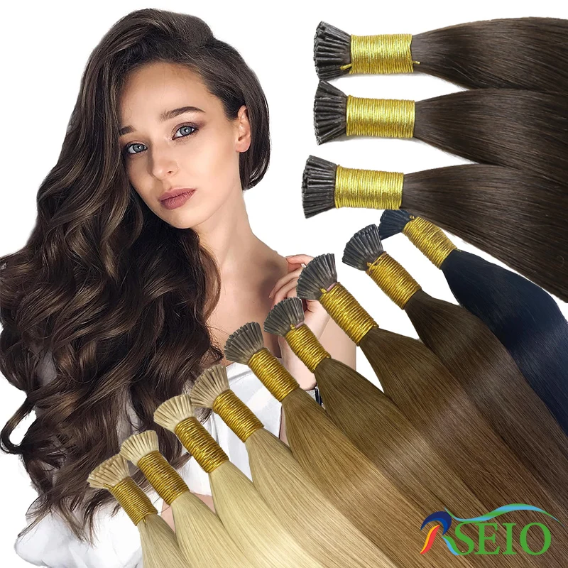 

RESIO I Tip Hair Extension Remy Human Hair Extension Capsule Keratin Natural Fusion 100% Real Human Hair Extension Straight