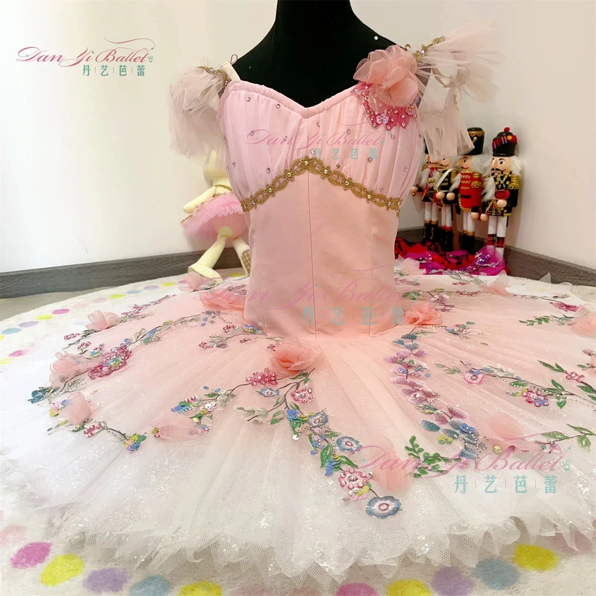 Danyi Garden Dance tutu disk skirt Ballet performance dress Pink Competition dress performance dress Professional customization