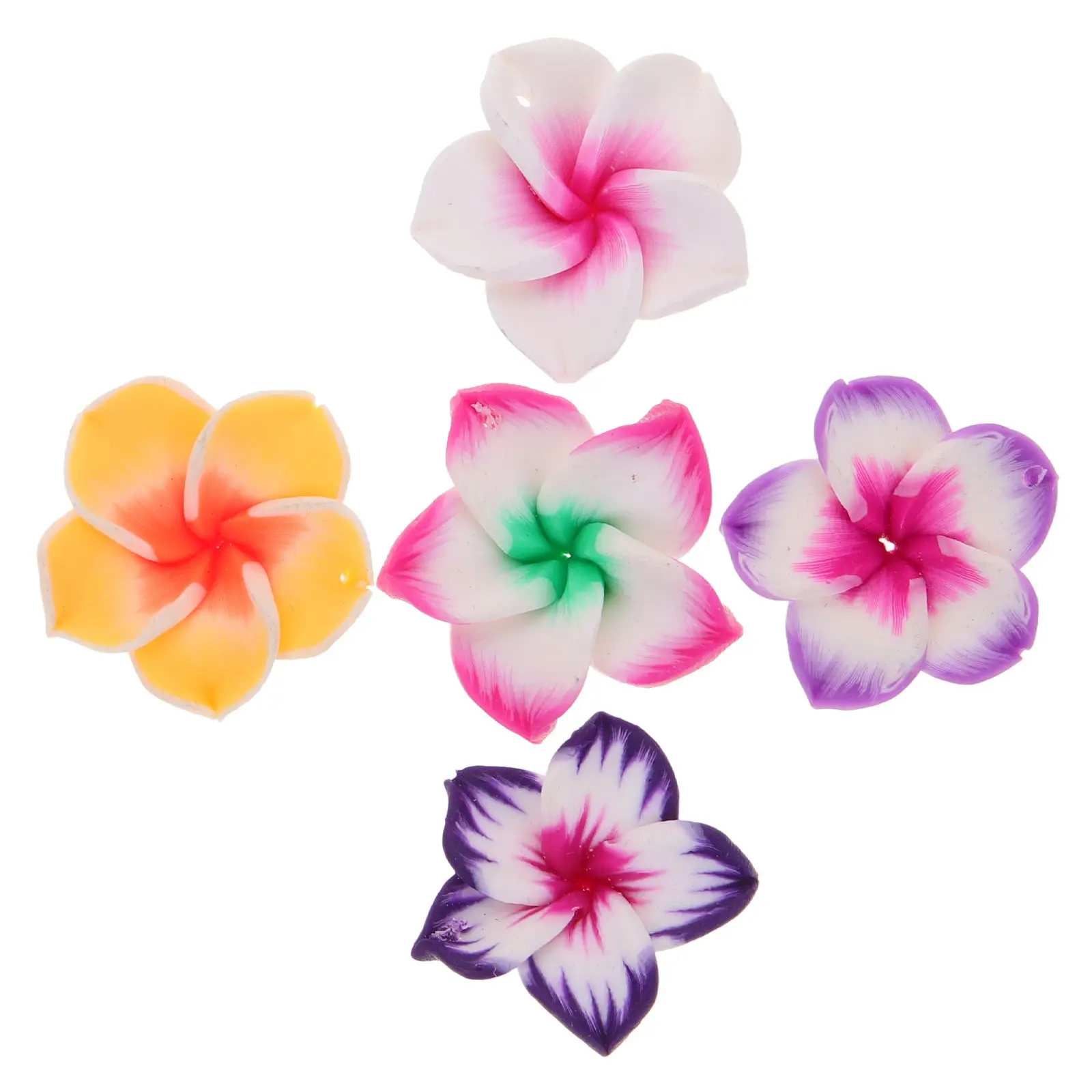 

5pcs Soft Flower Charms Mini Plumeria Accessories for Hawaii Plumeria Charms DIY Earrings Jewelry Crafts 25mm Dangle Pendants