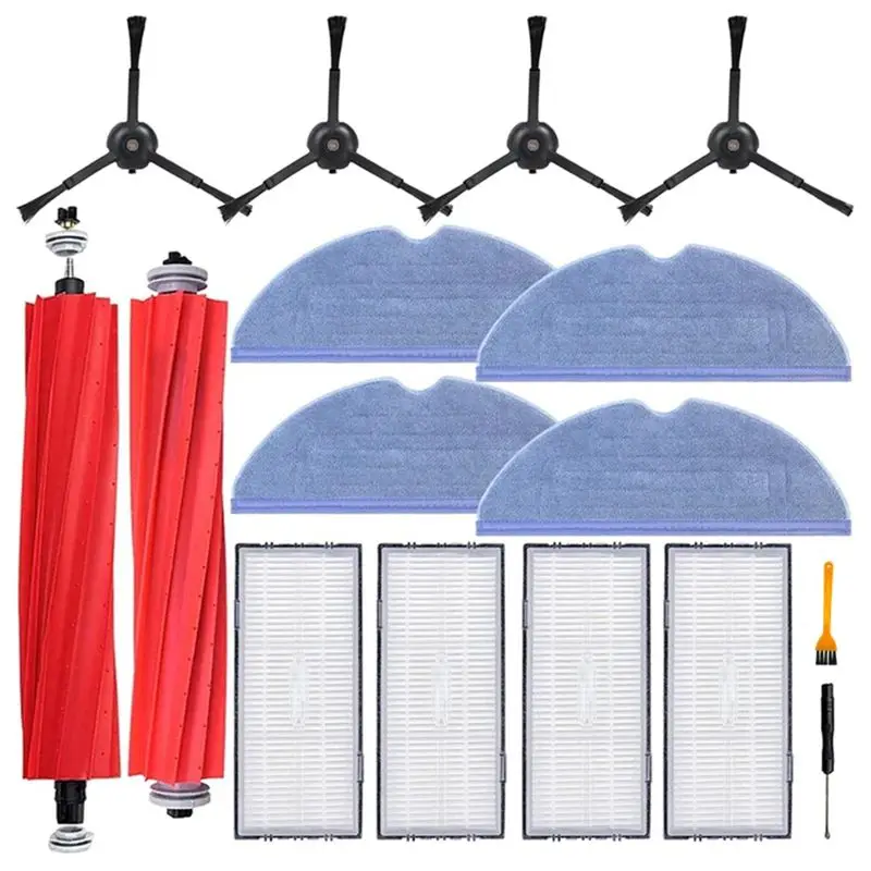 AEE2-For Roborock S7 S7+ S7 Maxv S7 Maxv Plus T7S T7 Plus T7S Plus Vacuum Cleaner Main Side Brush Hepa Filter Mop Pads Parts