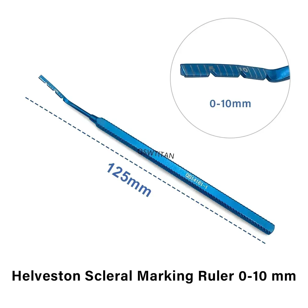 Titanium Helveston Scleral Marking Ruler Ophthalmic Ruler Surgical Instruments 0-10 mm