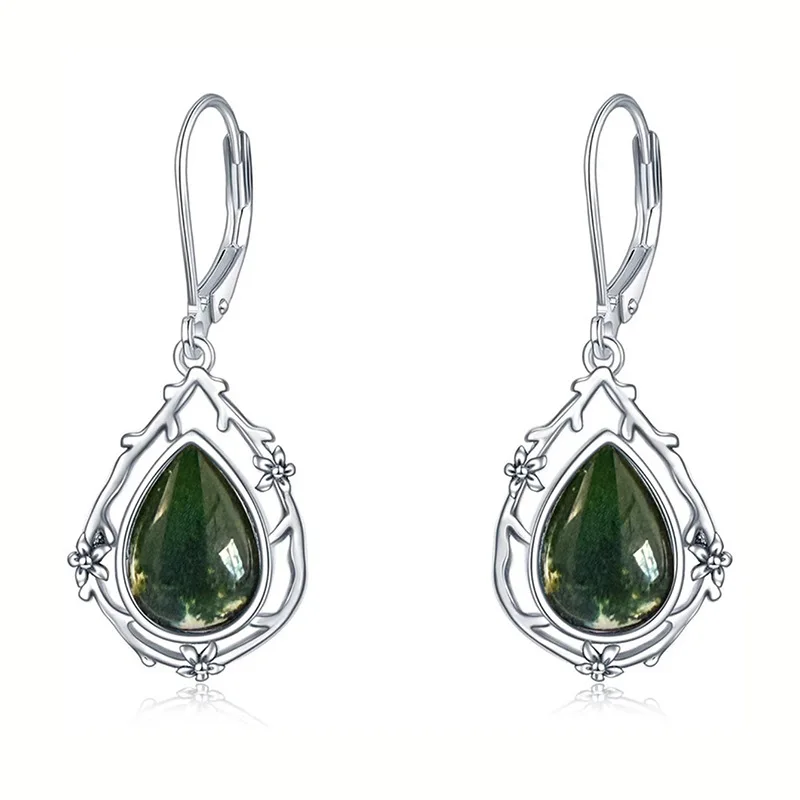 European and American UV-coated Sticker Simple and Fashionable Earrings, High-end Waterdrop Ruffle Design Jewelry Accessories