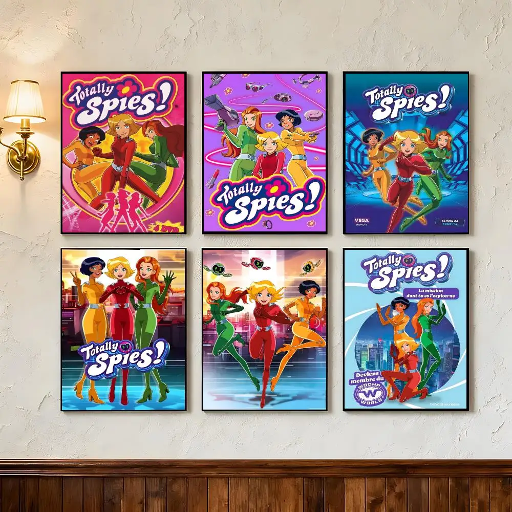 Cartoon Totally Spies Poster Wall Art Poster Prints Home Wall Decor Gift for Living Room, Bedroom Bar & Parlor