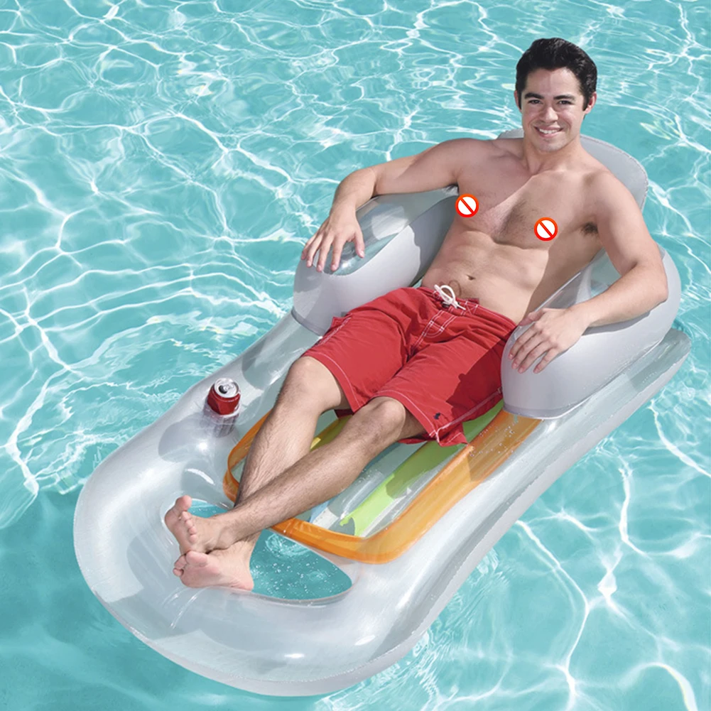 

Water Hammock Swimming Pool Mattress Foldable Recliner Inflatable Floating Lounge Bed Beach Sports Swim Pool Party Lounge Bed