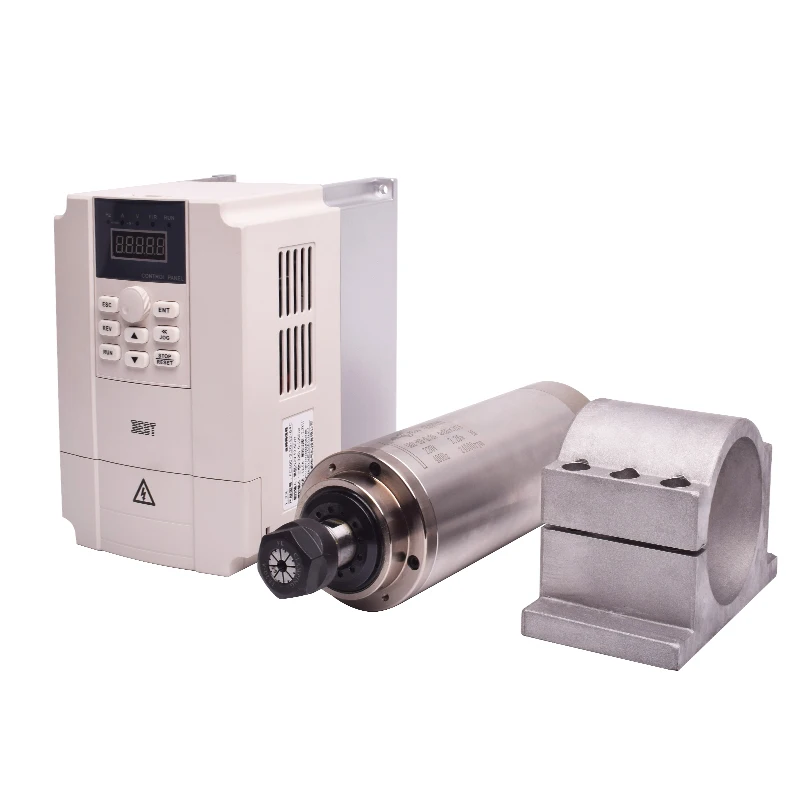 Lihan alta precisão gdz 2.2kw er20 220v/380v kit de motor de eixo refrigerado a água cnc eixos de trabalho em madeira
