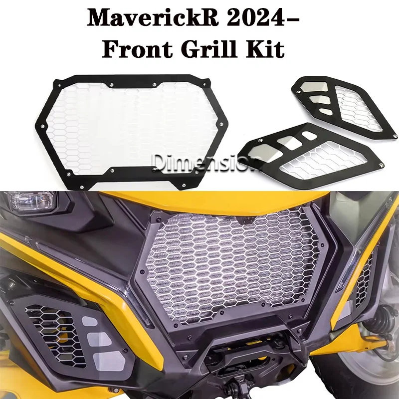 

New Accessories Front Radiator Guards Grill Set UTV For CAN-AM MAVERICK R 2024 2025 Maverick R