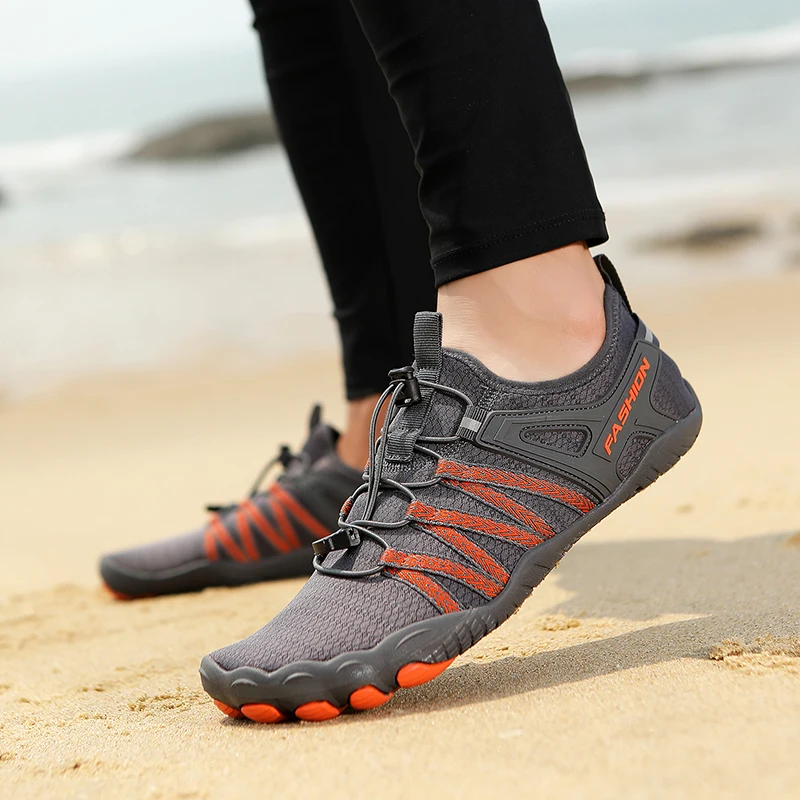 

2026 Five-Finger Outdoor Breathable Sports Shoes, Non-Slip Casual Beach Shoes for Men and Women, Rubber Sole Water Shoes, Quick-Drying