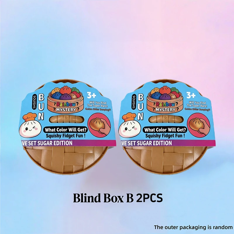 Niedliches Seifenblasen-Brötchen-Quetschset: Weicher Stressabbau-Ball mit Dampfgarer-Etui, Kawaii Dampfbrötchen-Form zur Entspannung