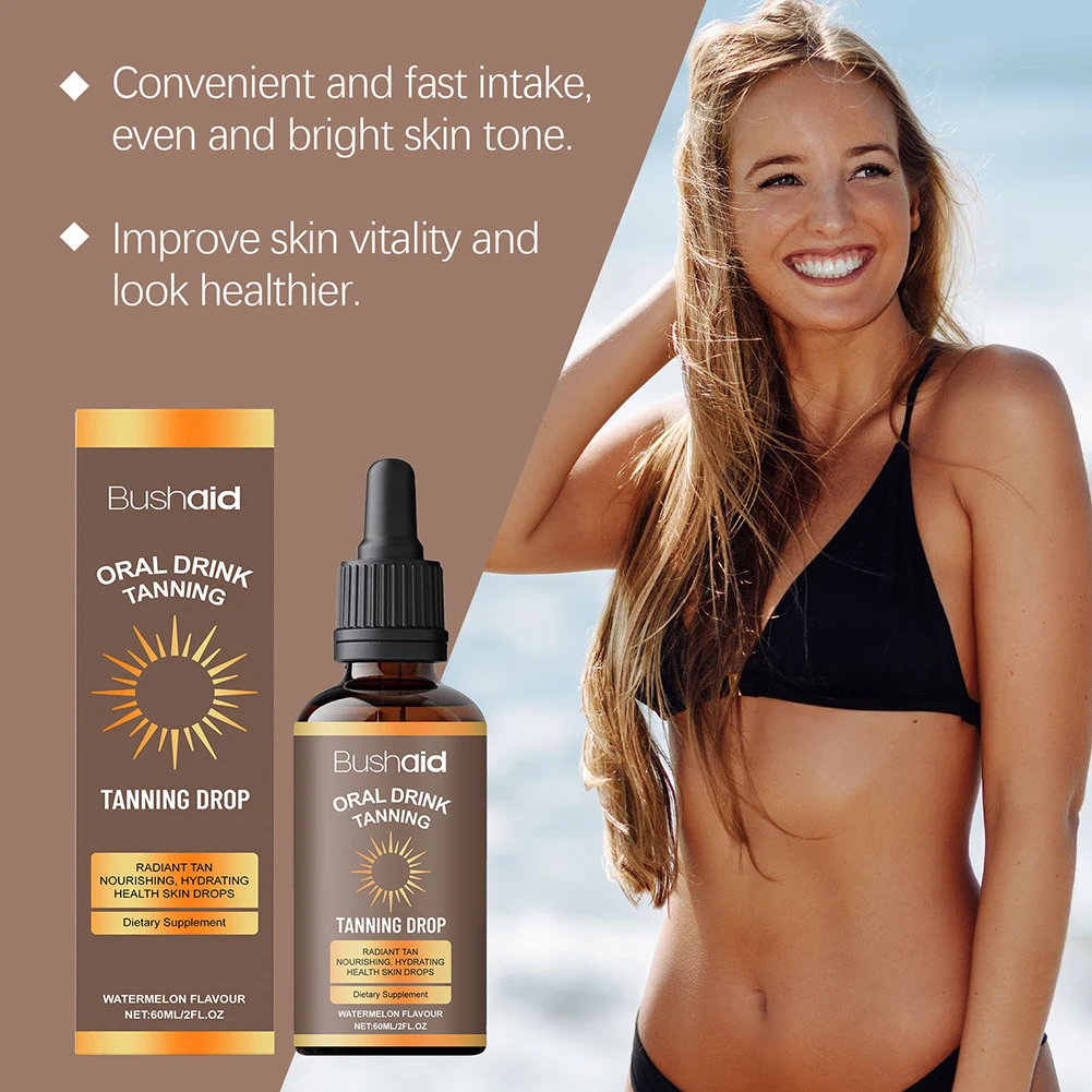 Sunless Tanning Drops To Drink Effortless Effective Dark-Tan Drops For Outdoor Sports
