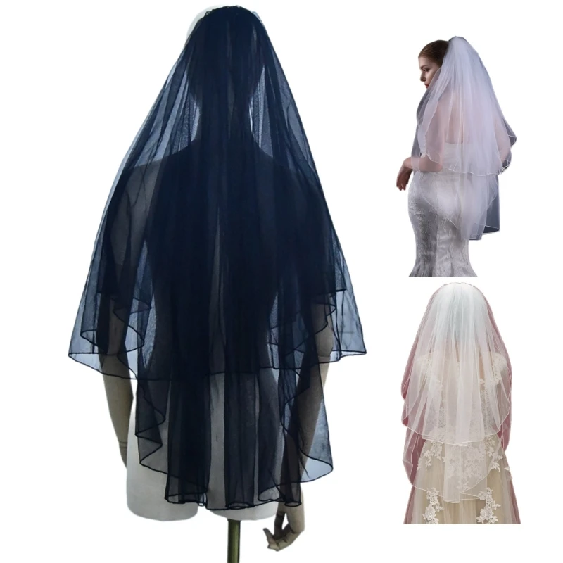 Bridal Veil Mantilla for Bachelorette Party Sheer Veil for Wedding