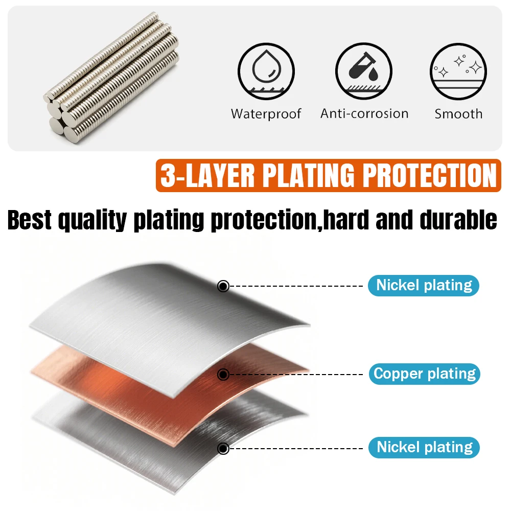 جولة سوبر قوية مغناطيس النيوديميوم مغناطيس قوي N35 المغناطيسي الدائم ندفيب الثلاجة لتقوم بها بنفسك 3x1/5x1/10x1/12x1/15x1 مللي متر #3