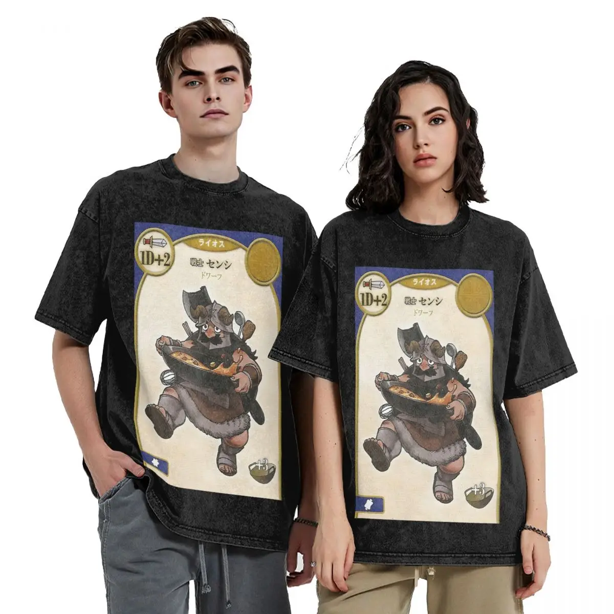 Dungeon Meshi Delicious In Dungeon Chilchuck Senshi Washed T Shirts Short Sleeve Hip Hop T-Shirt Streetwear Tops Tees Men Women