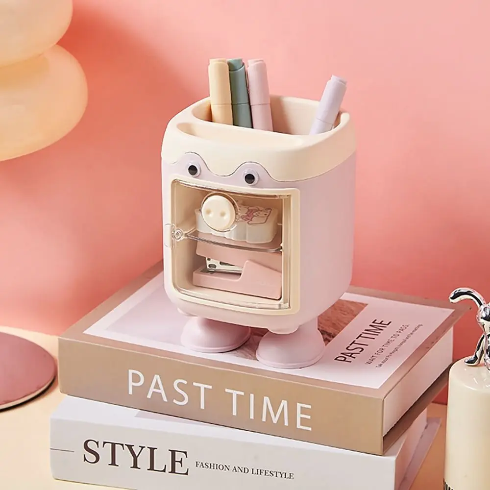 

Cartoon Multifunctional Pen Holder Plastic Pig/Car Shaped Pen Container Storage Tank Students