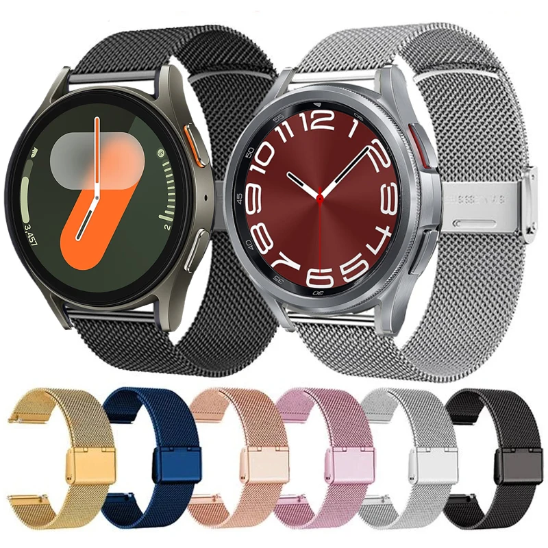 

Milanese Band For Samsung Galaxy Watch 7 6 5 4 40mm 44mm 4 Classic 42 46mm 6 Classic 43 47mm 5 Pro Stainless Steel Metal Strap