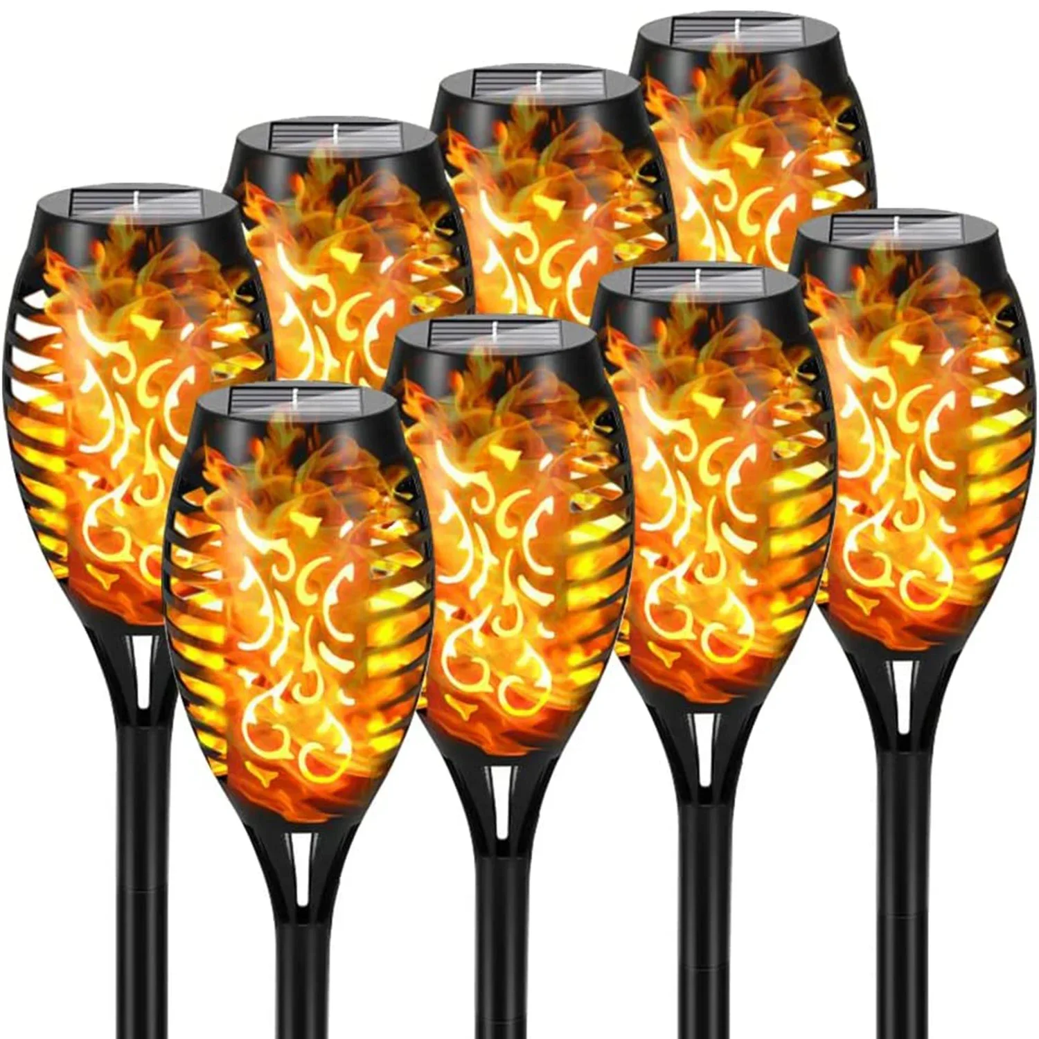 12LED Solar Flame Light Outdoor, Waterdichte 12LEDs Fakkels Landschap Lamp voor Binnenplaats Tuin Yard, Halloween Decoraties
