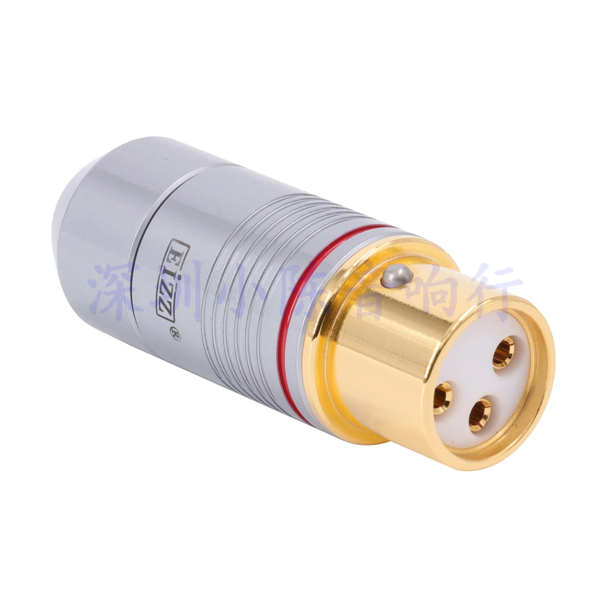 EIZZ Solderless Balanced Connector, Tellurium Copper 3-Core XLR Plug for Tube Amp Microphone HiFi Audio