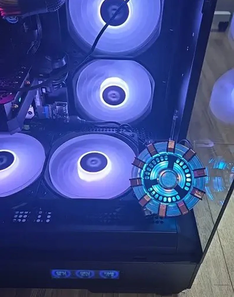Simulations-Power-Reactor-Herz-LED-Licht Brustlampe MK1 MK2 Cosplay-Geschenk Spielzimmer Schreibtischdekoration – Detail 4