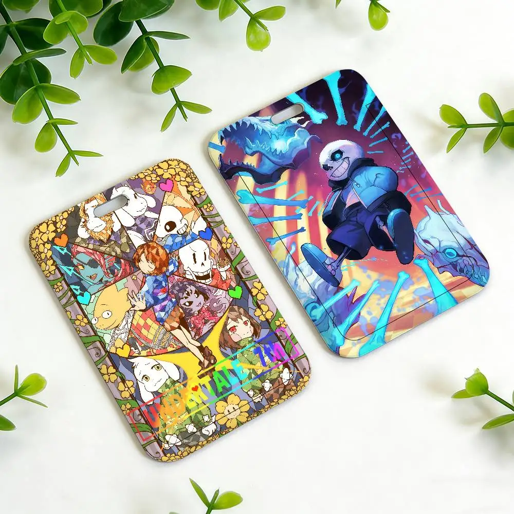 Game U-Undertale ID Card Case Neck Strap Employee Case Badge Holder Student Lanyard Name Card Cover