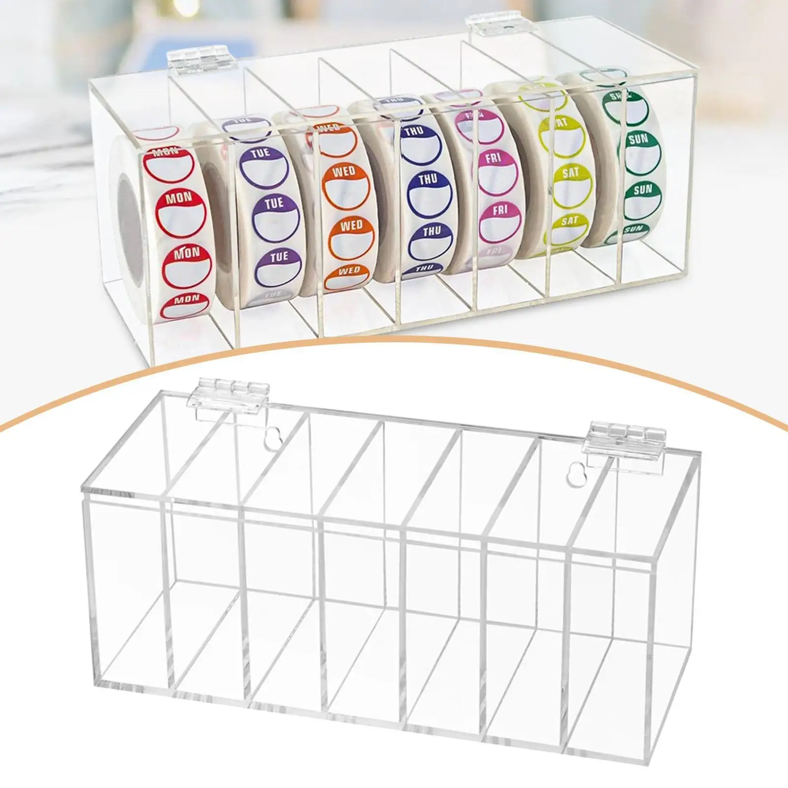 Sticker Dispenser Sturdy Label Roll Holder for Office Retail Store Warehouse