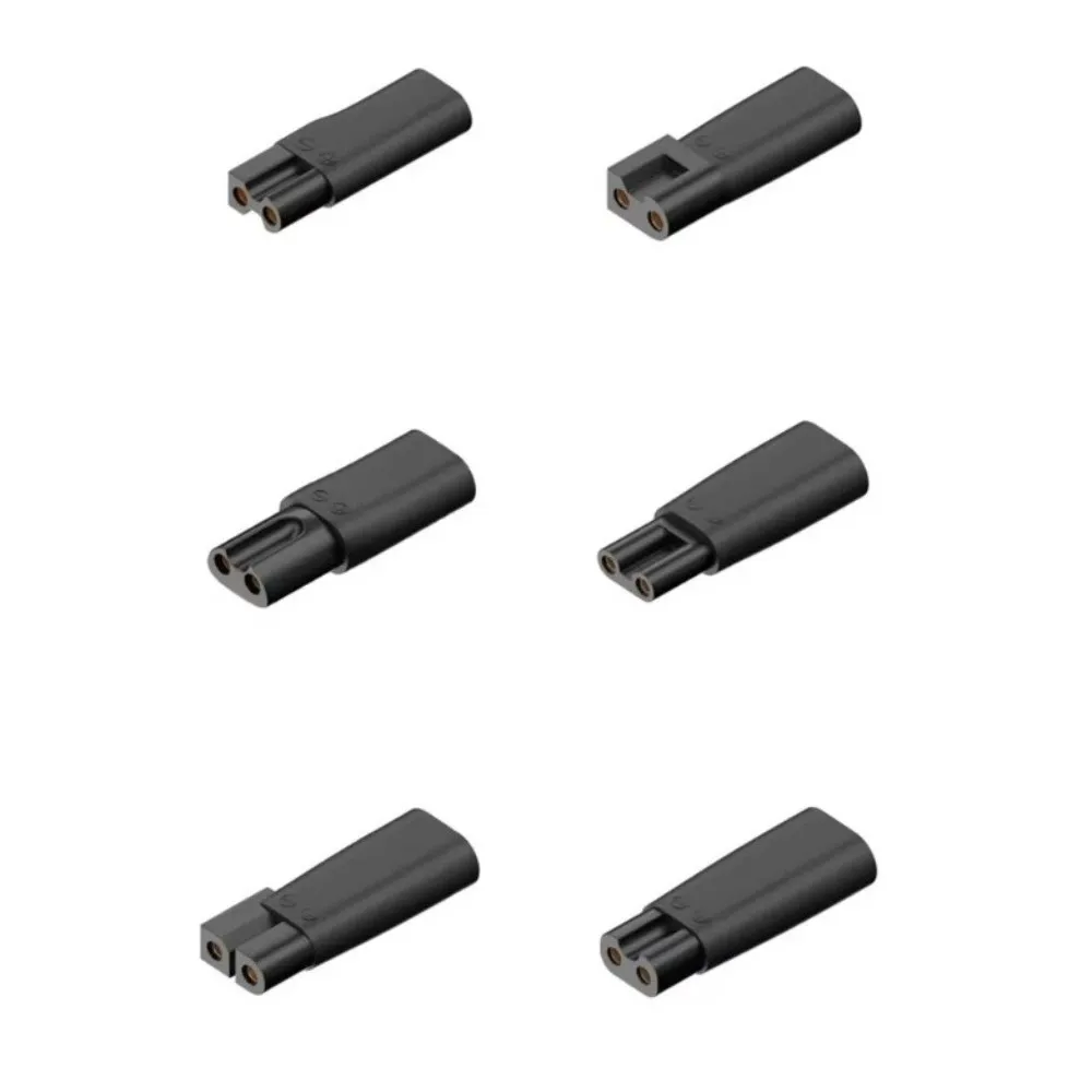6 PCS USB Type C Female Shaving Type-C Charger Adapter 2.35mm 1.8mm Shaving Power Adapter Two-Hole Shaving Charging Adapter